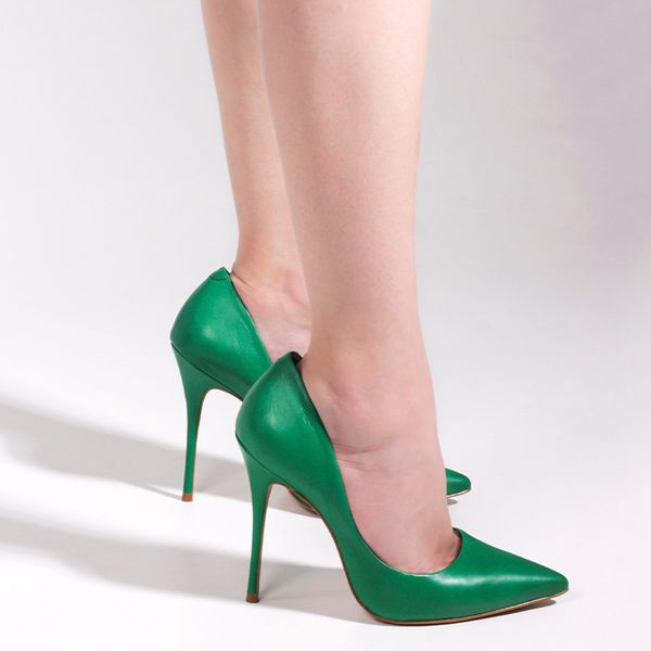 scarpin verde escuro